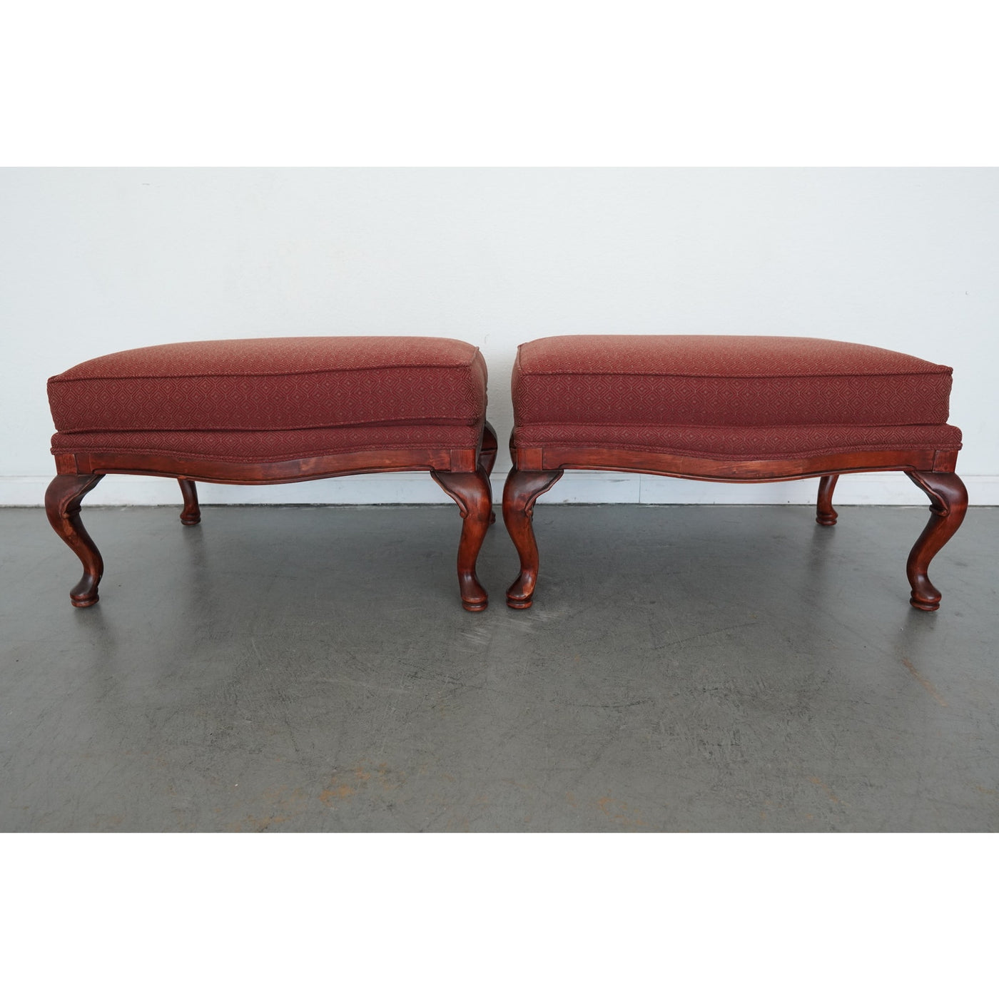 Vintage Bassett French Provincial Lounge Chairs & Ottomans (Set of 4)