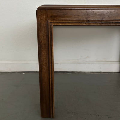 Vintage Drexel Heritage Accolade Collection Glass-Top End Table