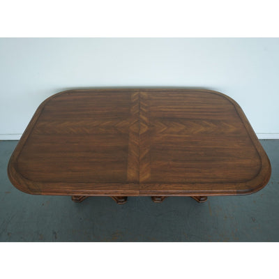 Vintage Century Furniture Double Pedestal Extension Dining Table