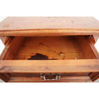 Antique Carved Walnut Bedside Cabinet