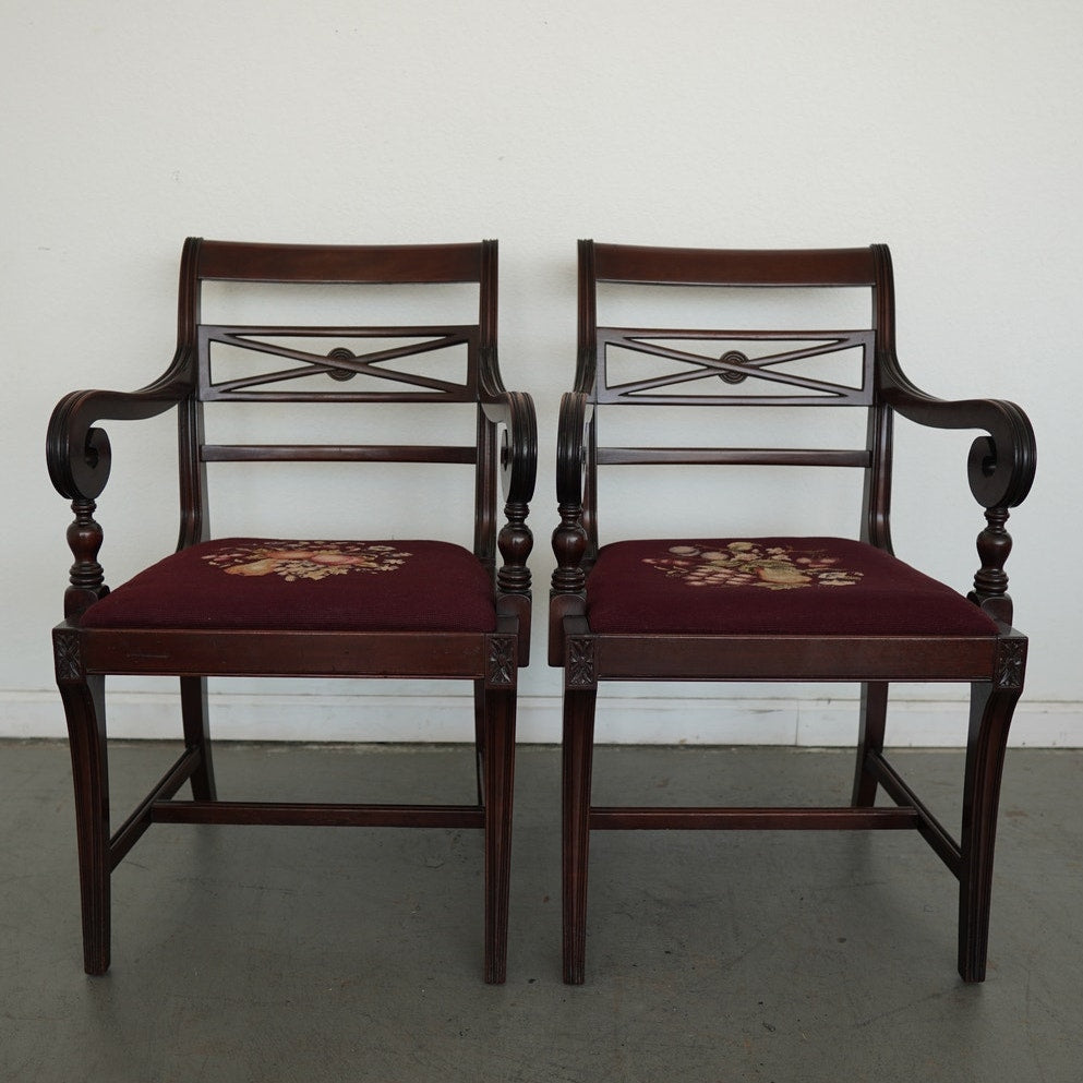 Vintage Federal Revival Dining Chairs (Set of 4)