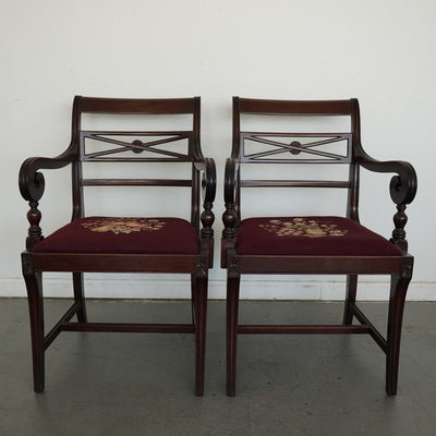 Vintage Federal Revival Dining Chairs (Set of 4)