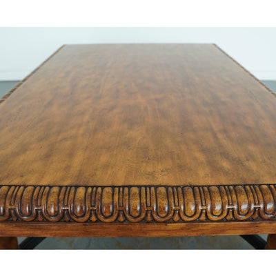 Ethan Allen Square Carved Coffee Table