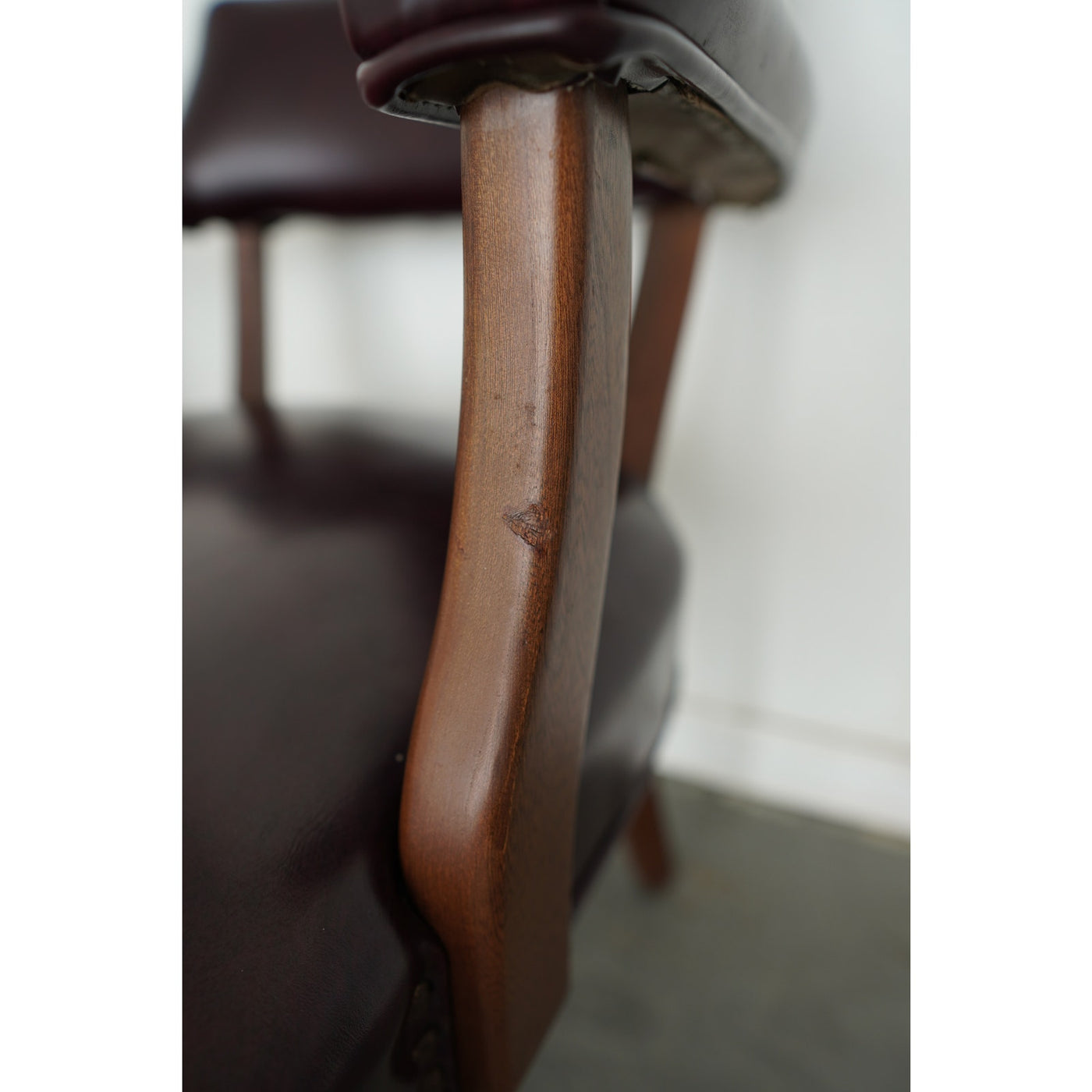 Hickory Leather Co. Burgundy Arm Chairs (Set of 2)