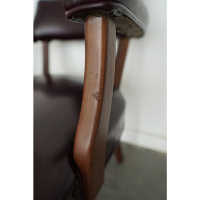 Hickory Leather Co. Burgundy Arm Chairs (Set of 2)