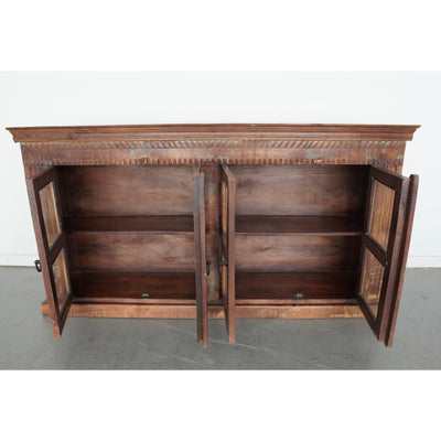 European Hand-Carved Reclaimed Wood Sideboard