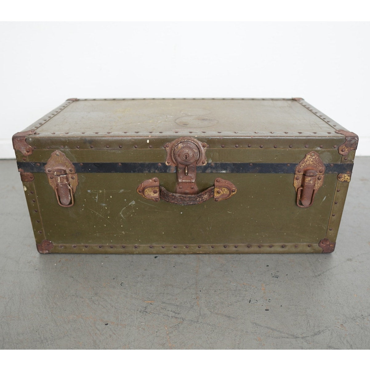 Vintage Military-Style Trunk