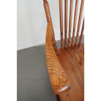 Vintage Carved Oak Rocking Chair