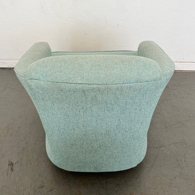 My Coastal Home Aqua Swivel Barrel Chair