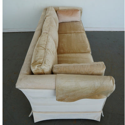 Vintage Drexel Heritage Skirted Velvet Sofa