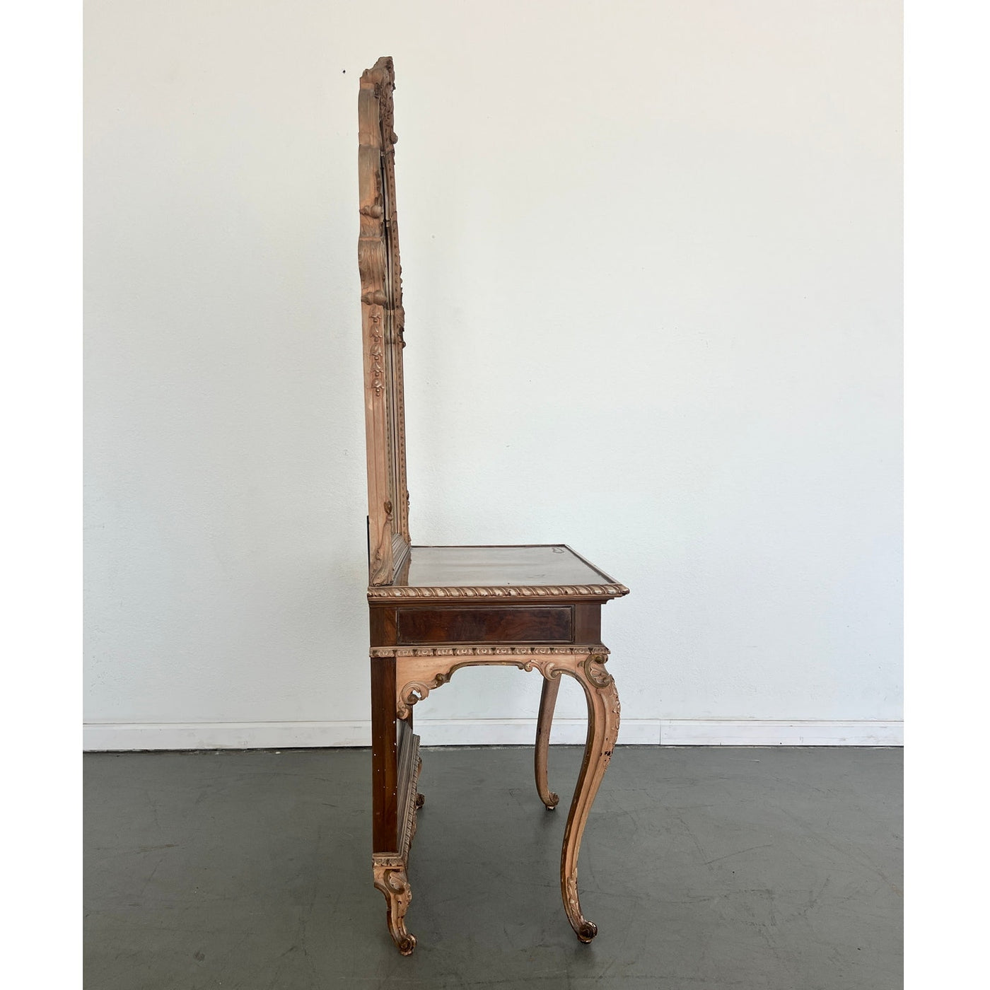 Antique French Rococo Revival Vanity with Mirror