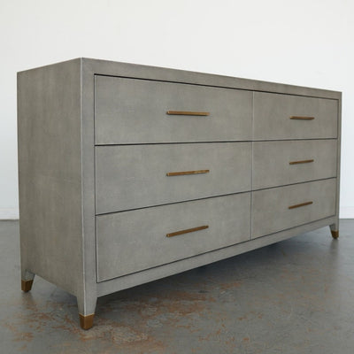 Restoration Hardware Graydon Shagreen 6-Drawer Dresser