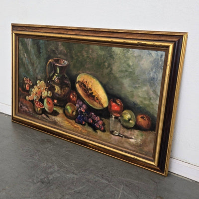 Framed Fruit Still Life Painting