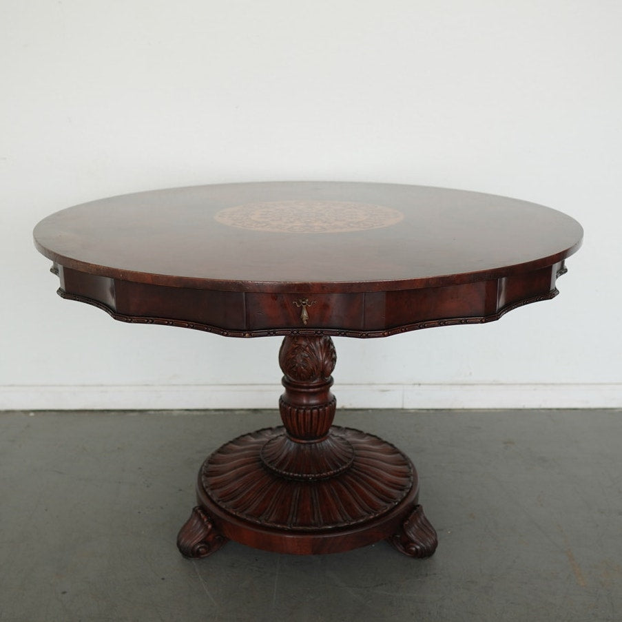 Jonathan Charles Finely Inlaid Mahogany Centre Table