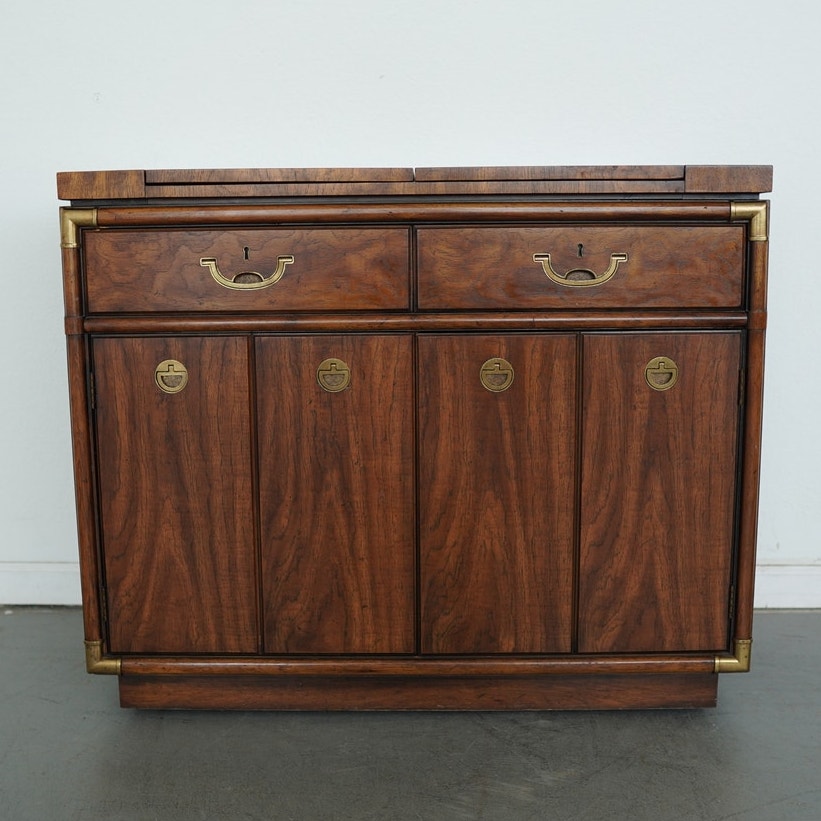 Vintage Drexel Accolade Flip-Top Bar Cabinet