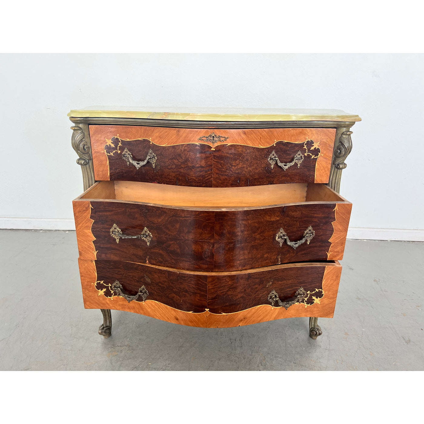Vintage Louis XV-Style Secrétaire à Abattant