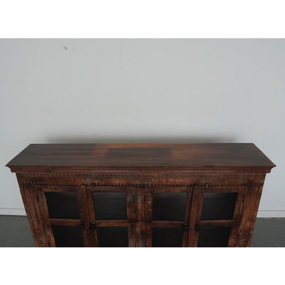 European Hand-Carved Reclaimed Wood Sideboard