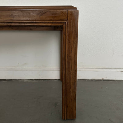 Vintage Drexel Heritage Accolade Collection Glass-Top End Table
