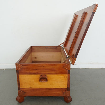 Vintage Rustic Pine Blanket Chest
