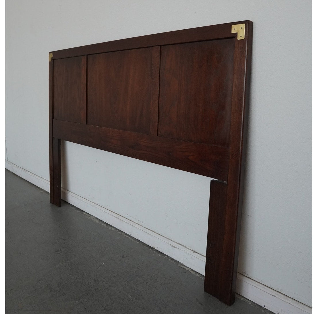 Vintage Henredon Campaign-Style Queen Headboard