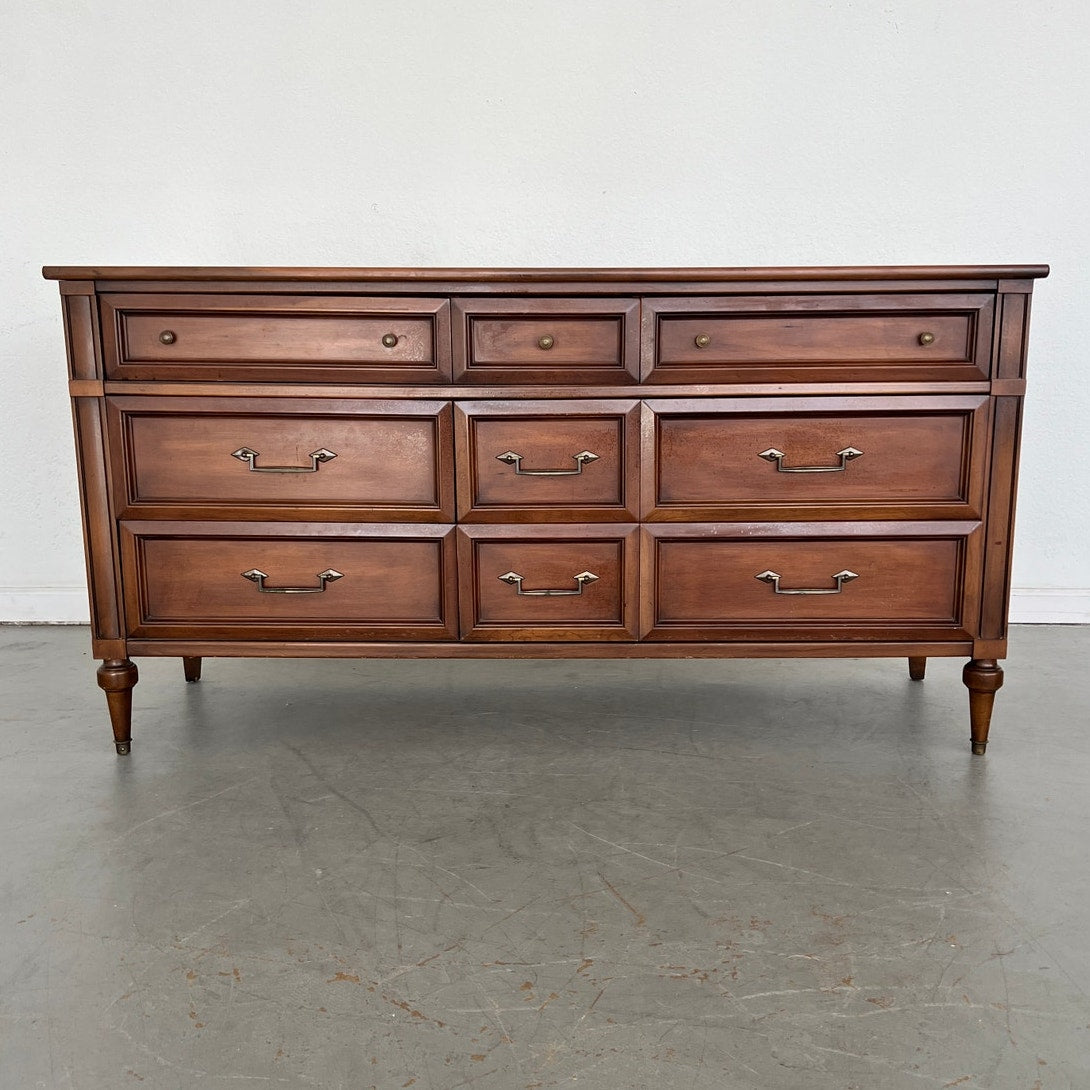 Vintage White Fine Furniture Chest of Drawers with Mirror