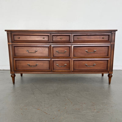 Vintage White Fine Furniture Chest of Drawers with Mirror