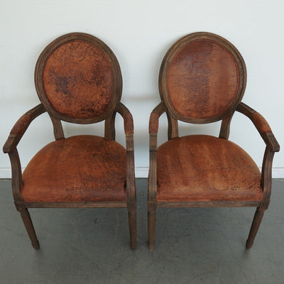 RH Vintage French Round Dining Chairs (Set of 6)
