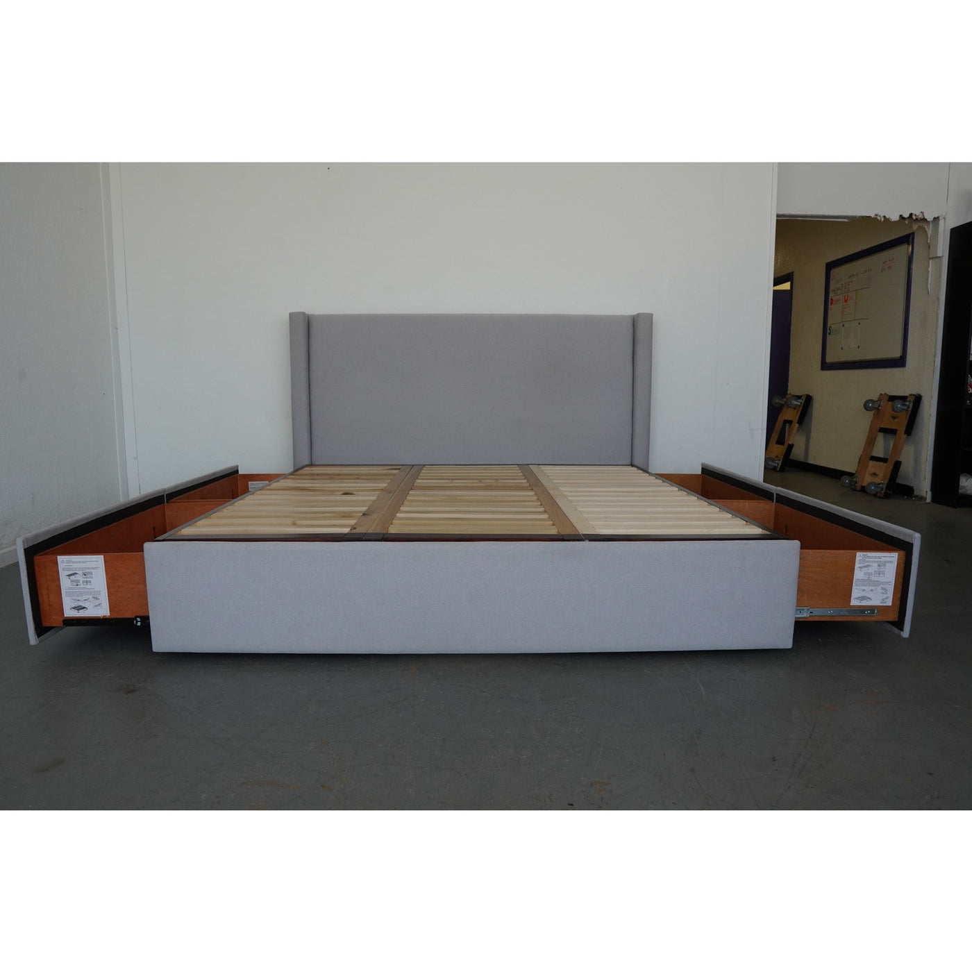 Pottery Barn Harper Upholstered Storage Platform King Bed