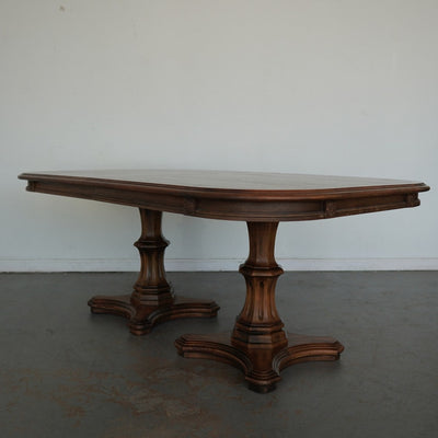 Vintage Century Furniture Double Pedestal Extension Dining Table
