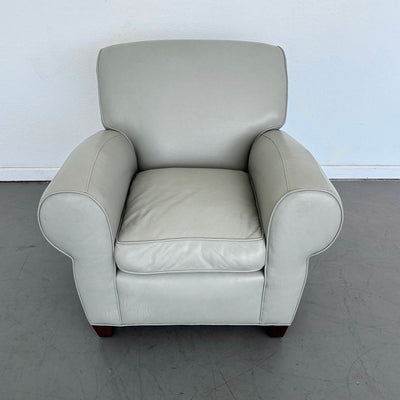 Pottery Barn Manhattan Roll Arm Leather Chair