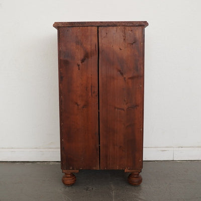 Antique Carved Walnut Bedside Cabinet
