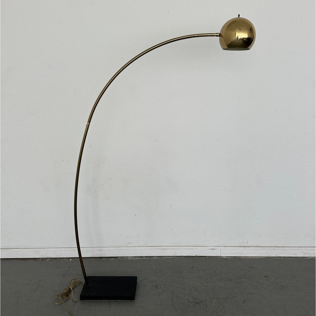 Vintage Mid-Century Brass Arc Floor Lamp