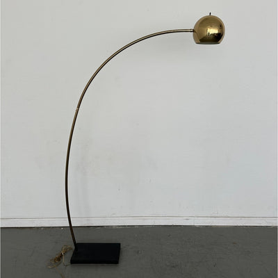 Vintage Mid-Century Brass Arc Floor Lamp