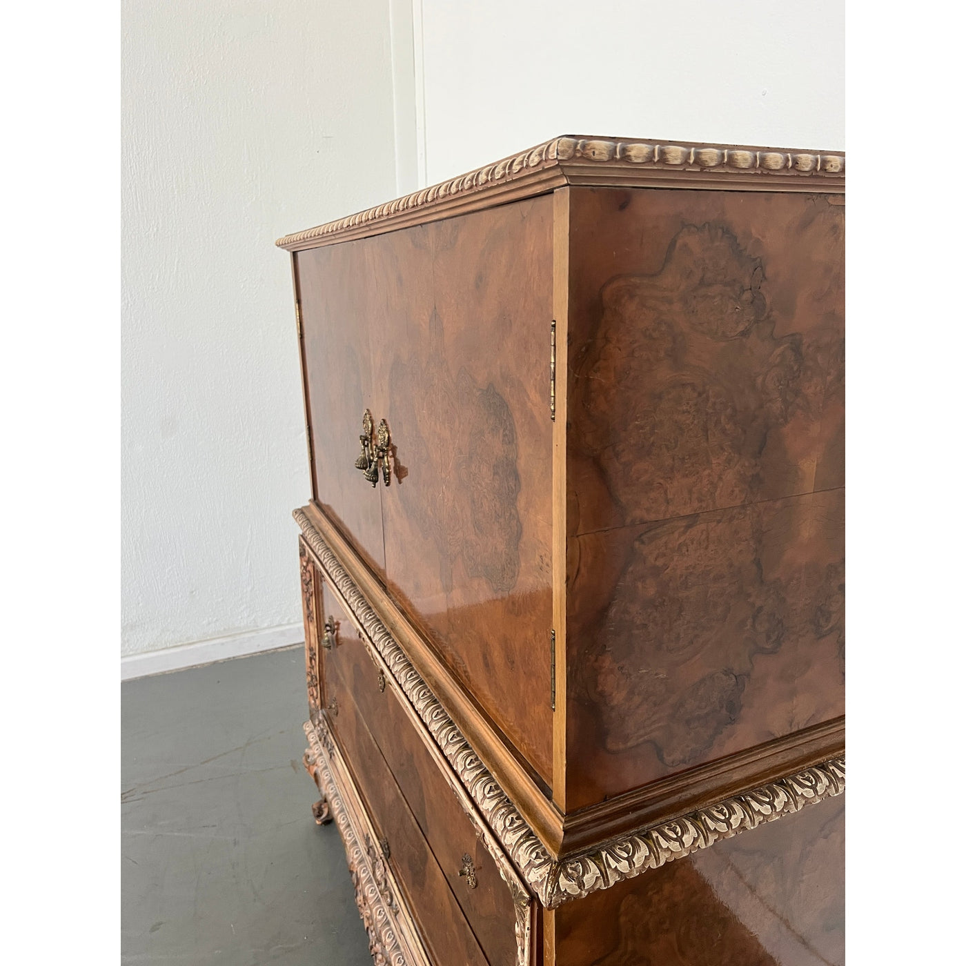 Antique French Rococo Revival Tallboy Chest