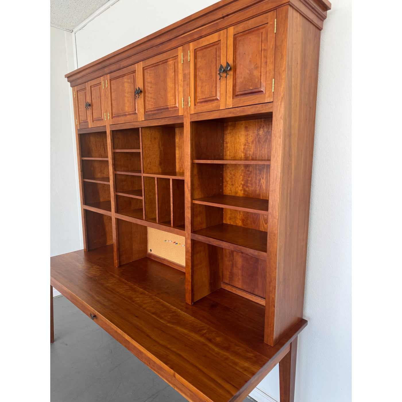 Homestead Heritage Solid Cherry Executive Hutch Desk