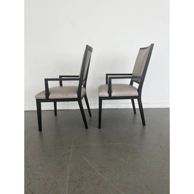 Restoration Hardware French Contemporary Leather Armchairs (Set of 2)
