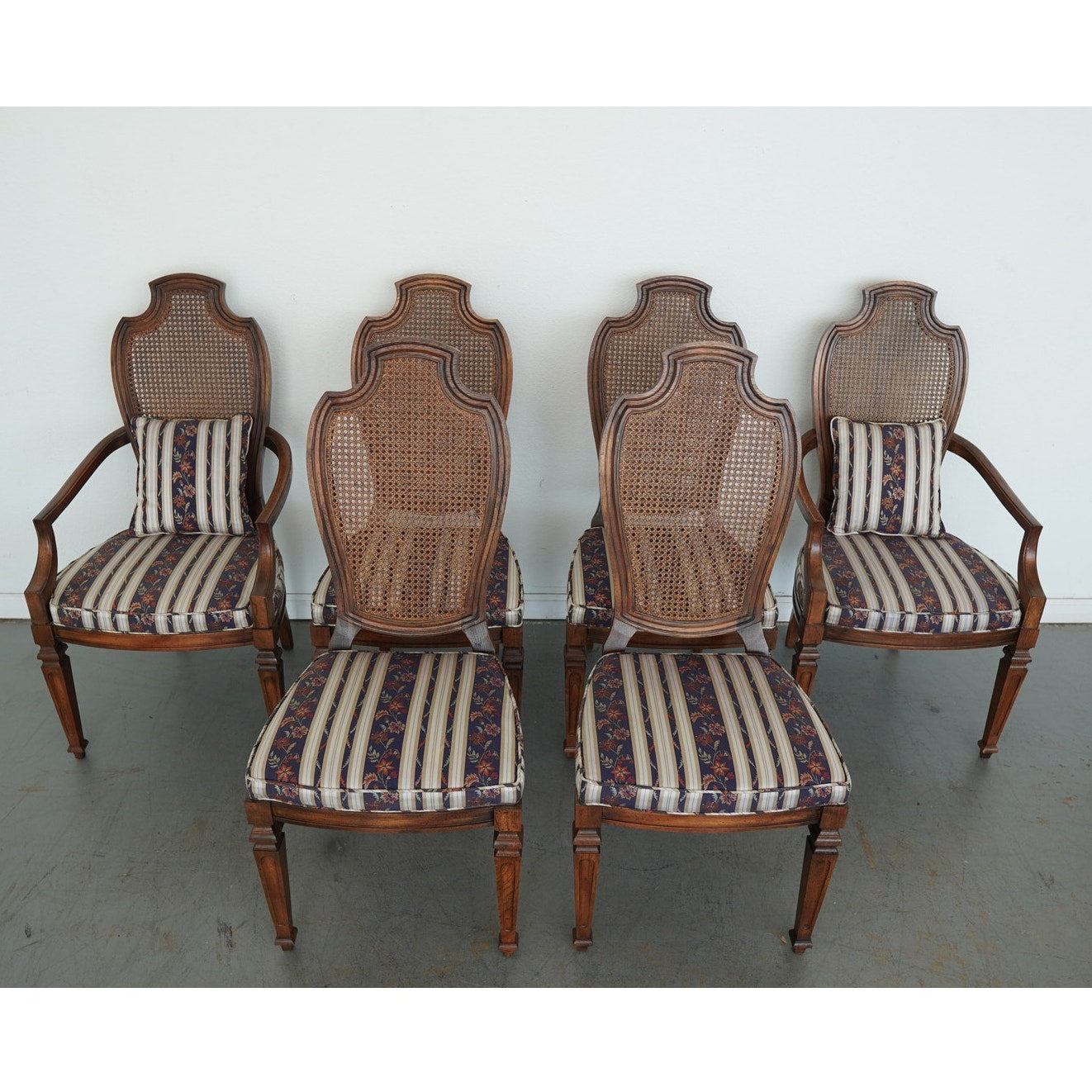 Vintage Century Furniture Louis XVI-Style Cane Back Dining Chairs (Set of 6)