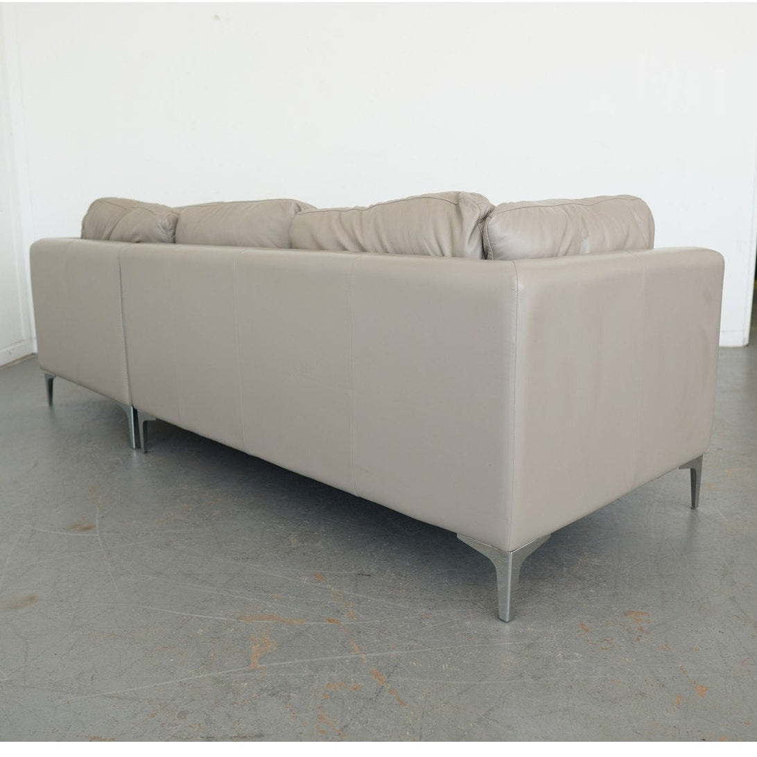 Design Within Reach Albert Leather Sofa with Chaise