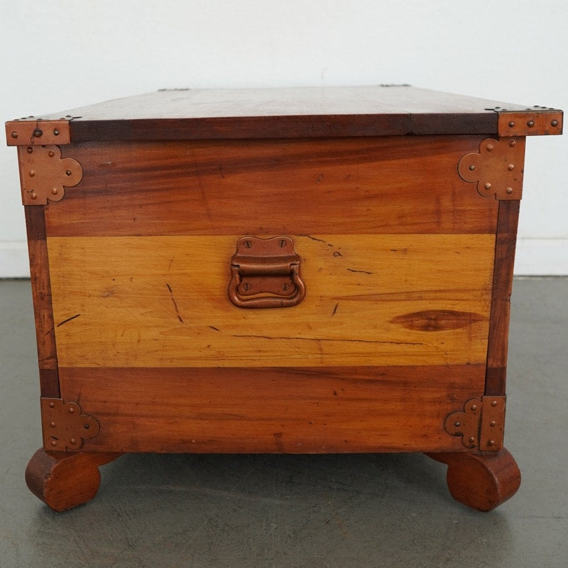 Vintage Rustic Pine Blanket Chest