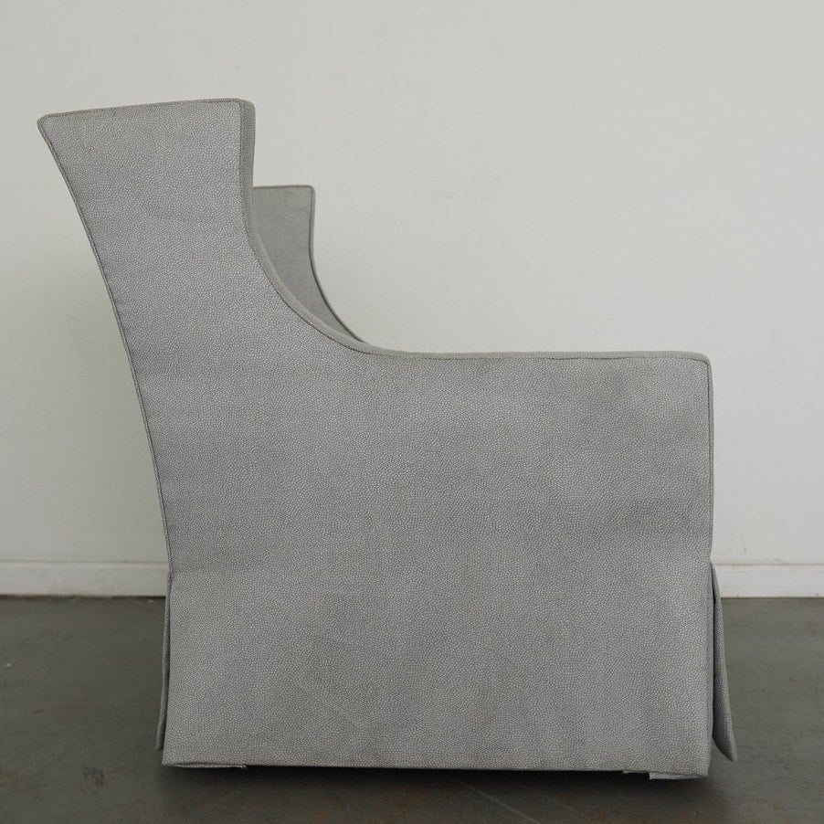 Upholstered Swivel Armchair & Ottoman