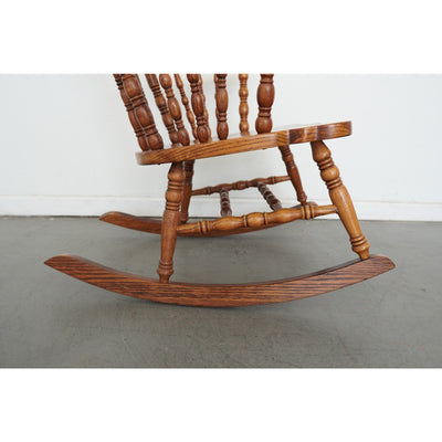 Vintage Carved Oak Rocking Chair