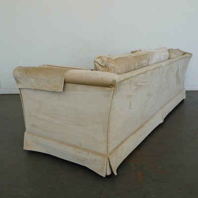 Vintage Drexel Heritage Skirted Velvet Sofa