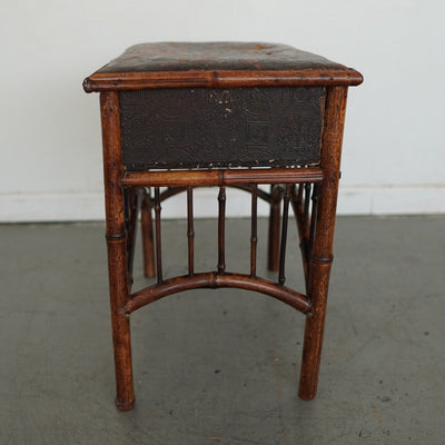 Antique Bamboo Sewing Table