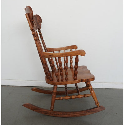 Vintage Carved Oak Rocking Chair