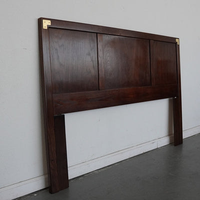 Vintage Henredon Campaign-Style Queen Headboard
