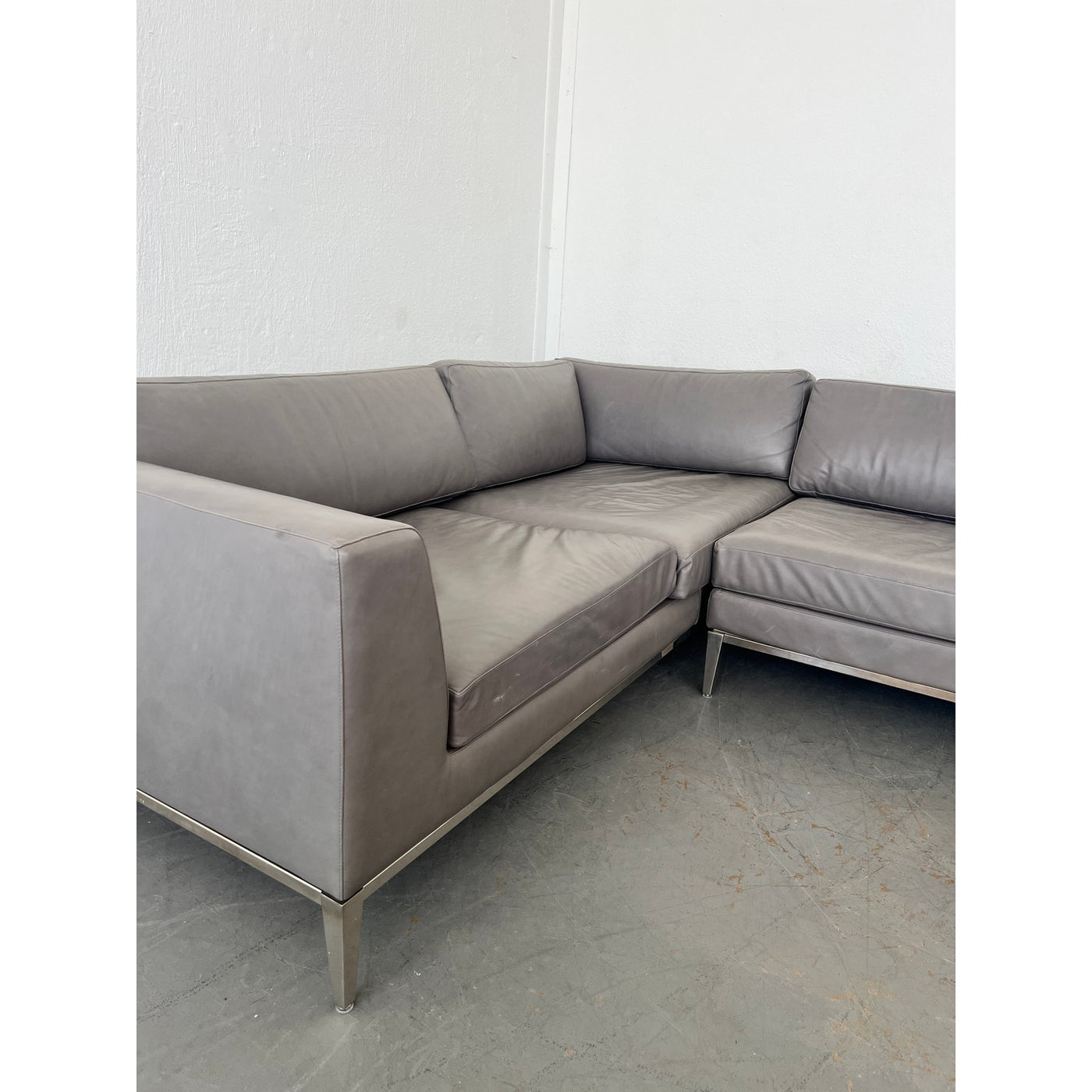 Restoration Hardware Italia Leather Sectional