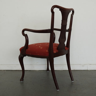 Vintage Mahogany Lyre-Back Armchair