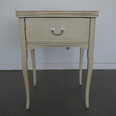Vintage Singer Sewing Machine in French Provincial Cabinet