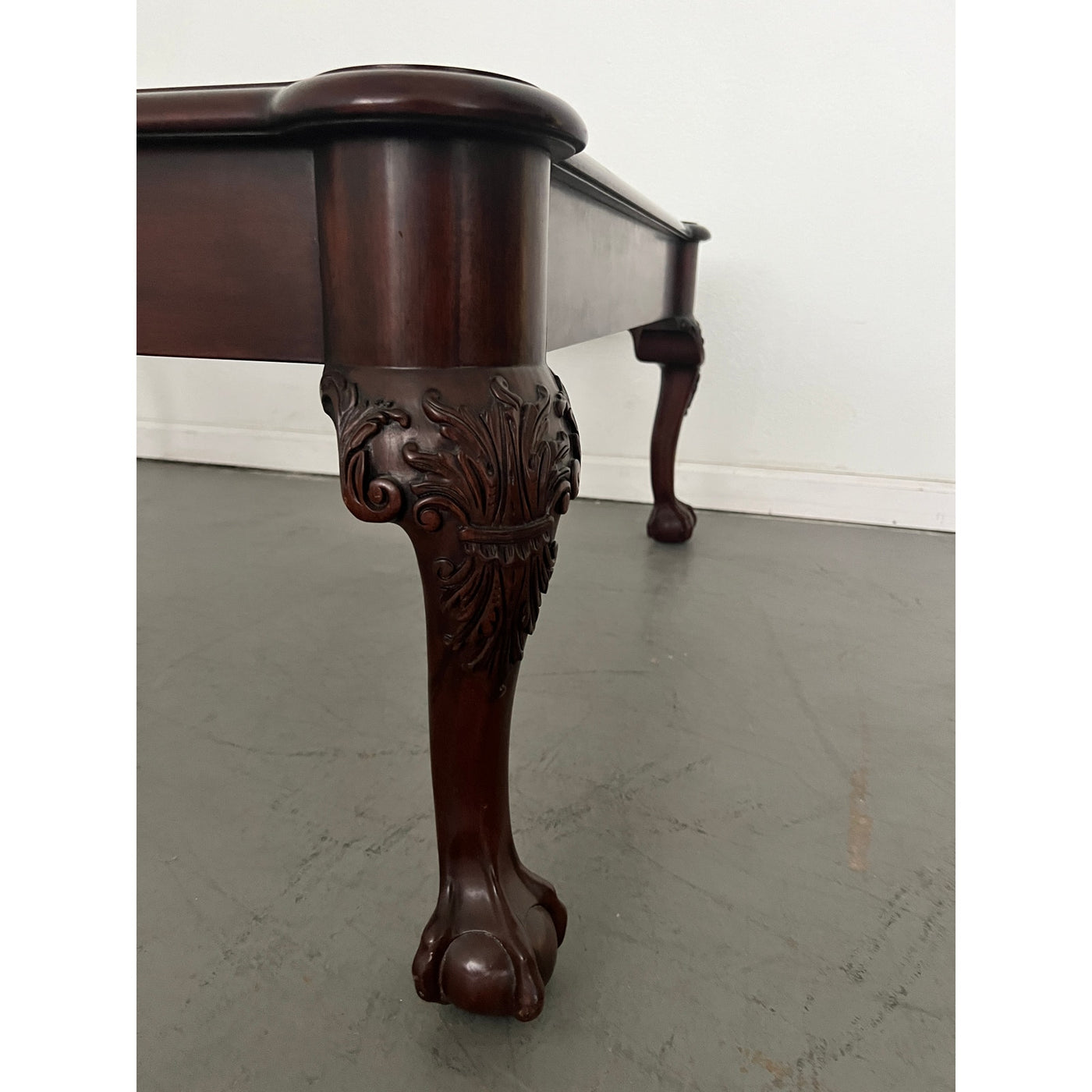 Vintage Henkel Harris Ball & Claw Carved Mahogany Coffee Table