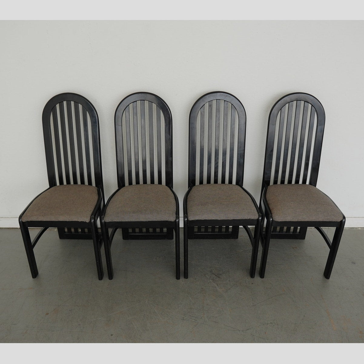 Vintage Pallavisini Italian Modern High-Back Dining Chairs (Set of 4)